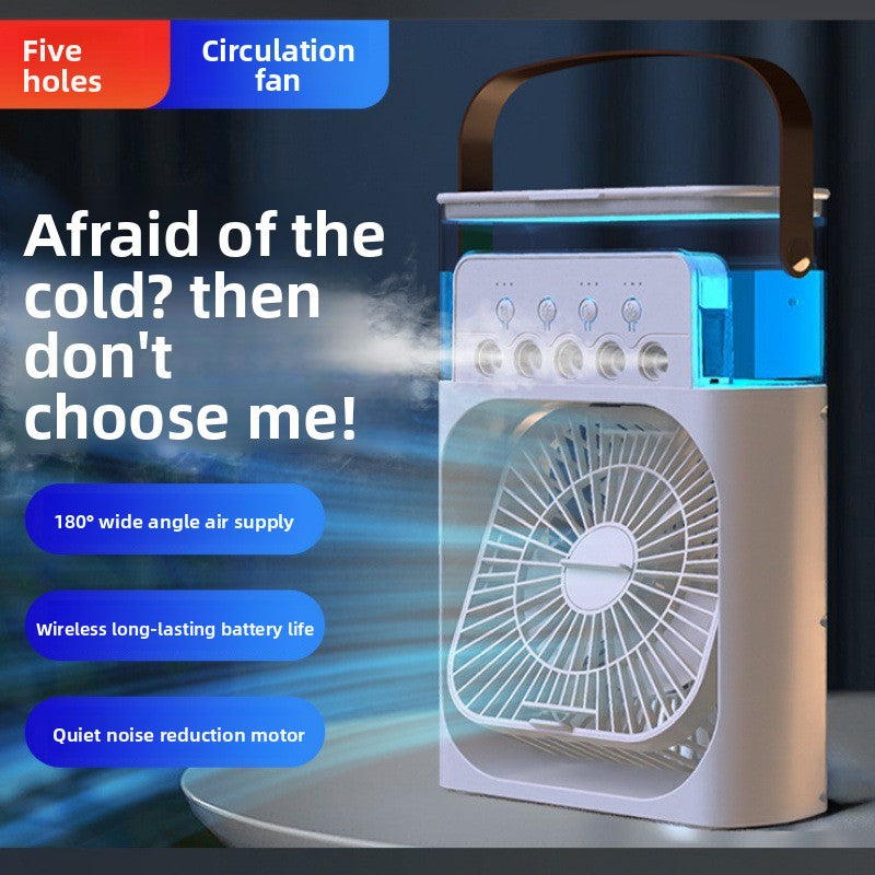 Multifunctional USB Desktop Humidifier Fan with Light