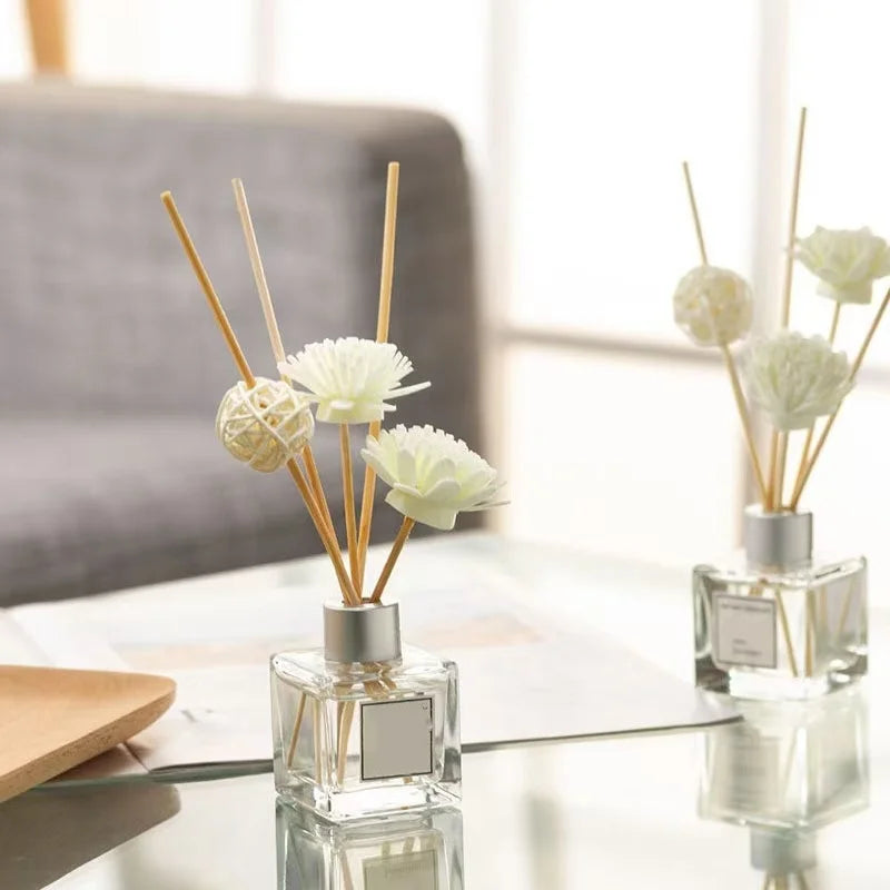 Premium Rattan Reed Diffuser Sticks – Artificial Flower Aroma Refills for Home Fragrance