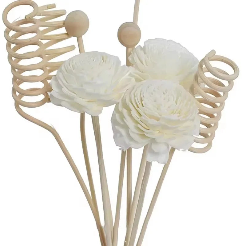 Premium Rattan Reed Diffuser Sticks – Artificial Flower Aroma Refills for Home Fragrance
