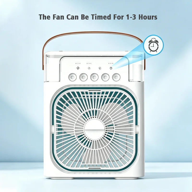 Portable USB Desktop Cooling Fan with Humidifier & Mist Spray — 3 Speed Settings