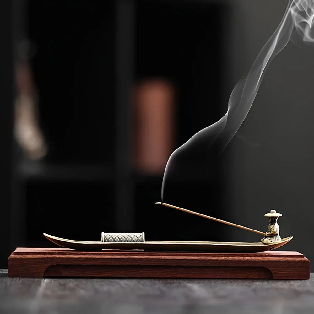 Japanese Incense Holder Boat – Handcrafted Aromatherapy Decor