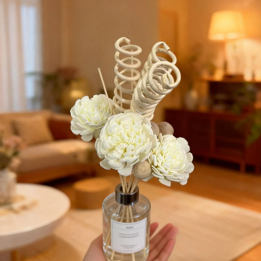 Premium Rattan Reed Diffuser Sticks – Artificial Flower Aroma Refills for Home Fragrance
