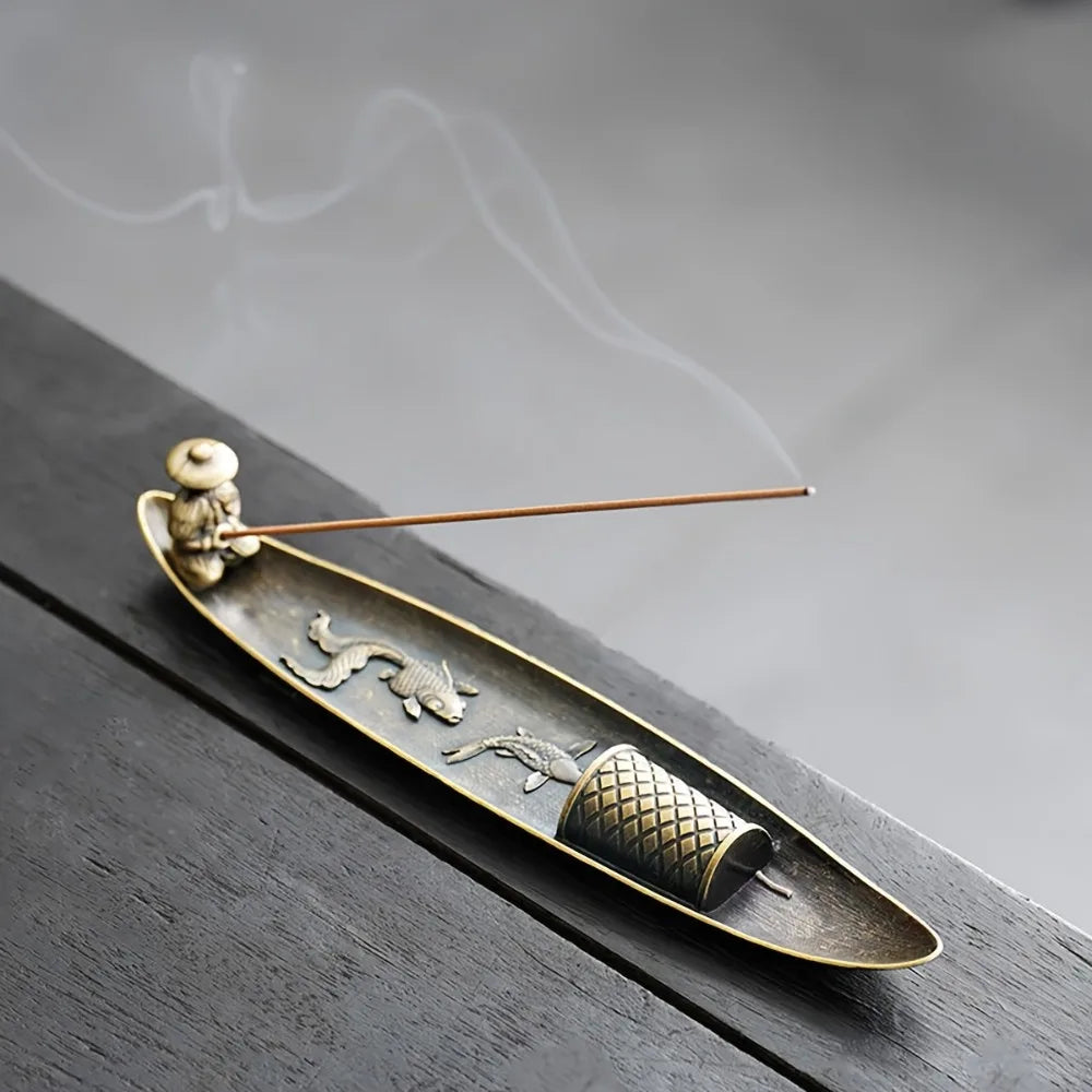 Japanese Incense Holder Boat – Handcrafted Aromatherapy Decor