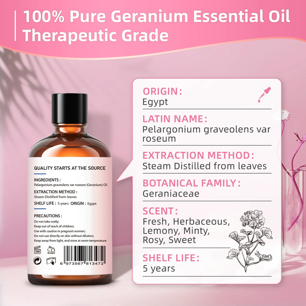 HIQILI 100ML Essential Oils,100% Pure Nature for Aromatherapy, Diffuser, Humidifier, Massage, Relieve Anxiety & Stress