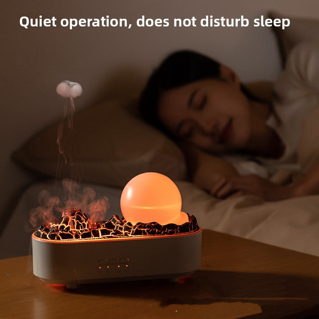 Flame Aromatherapy Humidifier — 200ml Desktop Essential Oil Diffuser with Mood Mist